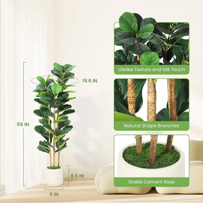 Artificial Fiddle Fig Tree