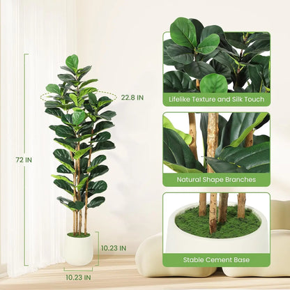 Artificial Fiddle Fig Tree