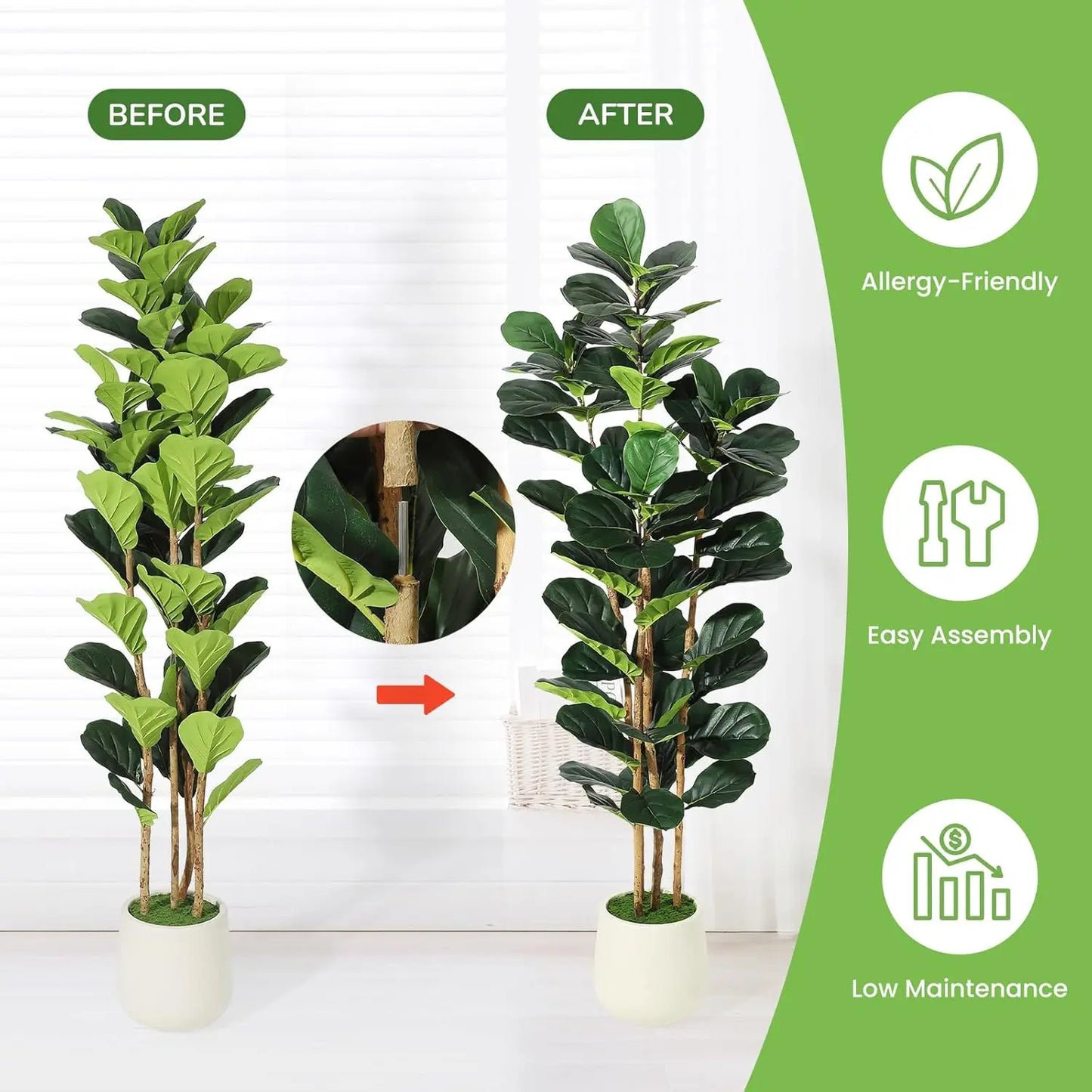 Artificial Fiddle Fig Tree